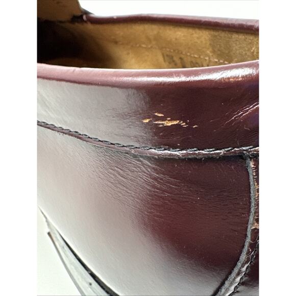 GH Bass Shoes Mens Size 10.5D Walter Burgundy Weejuns Penny Loafers Slip On - Picture 7 of 16